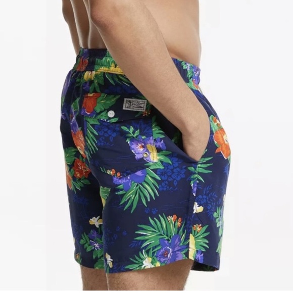 POLO Ralph Lauren Caribbean Floral Print Traveler Swim Short - Picture 10 of 10